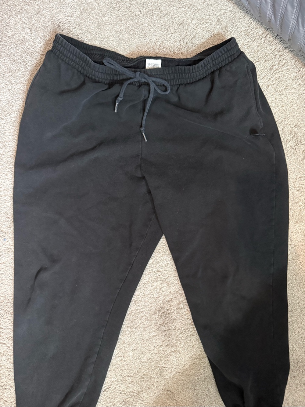PINK Victoria's Secret Black Drawstring Joggers